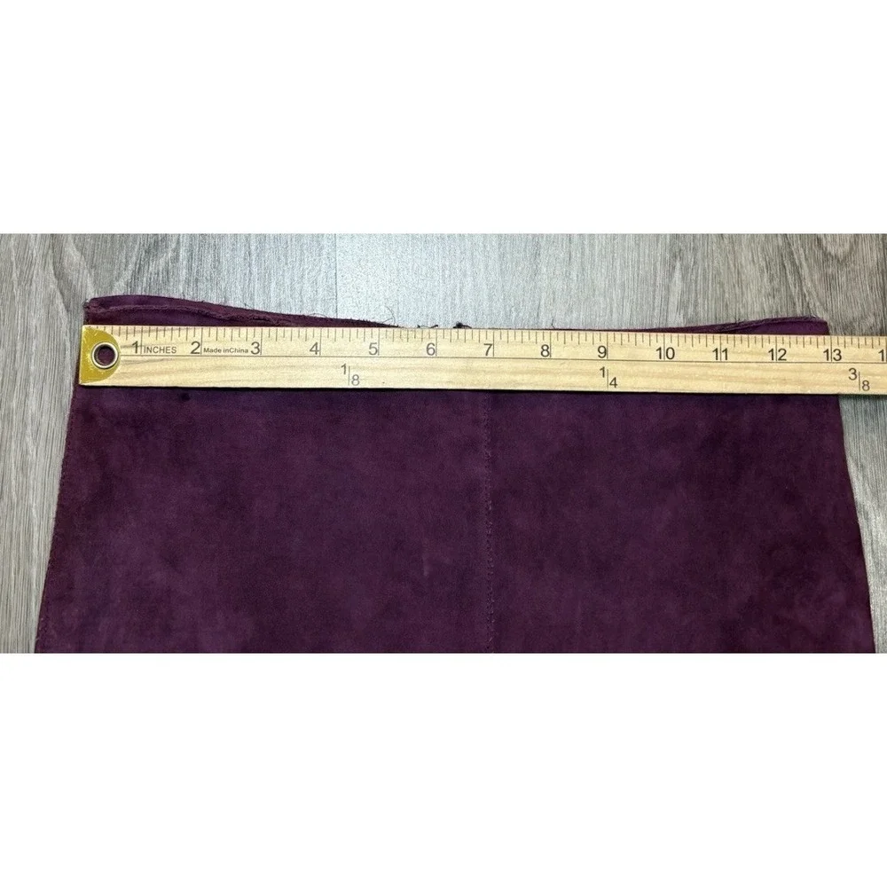 Jitrois Stretch Leather Skirt Burgundy Lambskin Size 36 XS Designer Edgy Chic - Picture 5 of 9